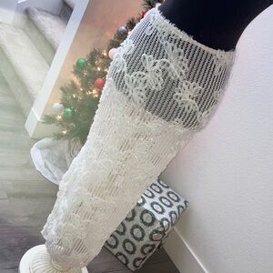 SHEIN Cream Lace Floral Skirt